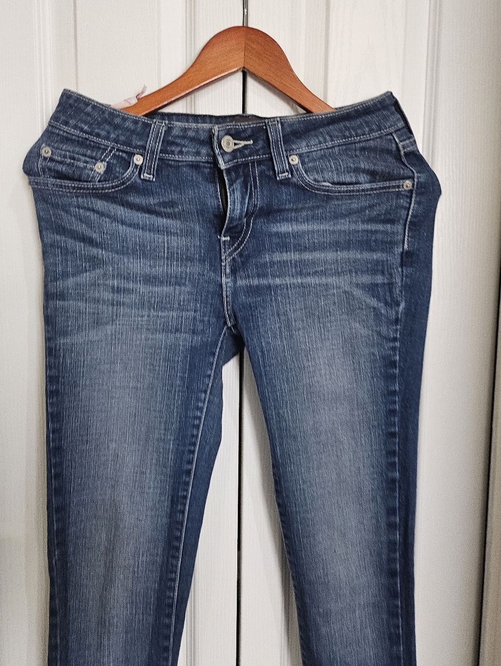 Levi’s 711 Skinny LeggingJeans Women Size 5 Blue Mid Rise Stretch Denim Slim Leg - Picture 4 of 14